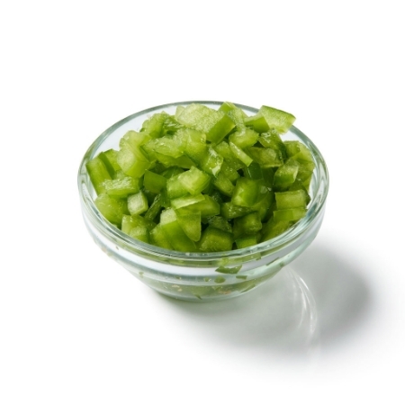 Image de Poivron Vert coupé en dés 